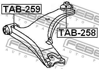Febest Front lower control arm front bushing – price 23 PLN