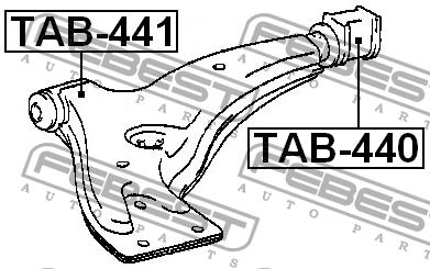 Febest Front lower control arm front bushing – price 17 PLN