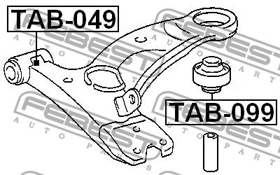 Febest Front lower control arm front bushing – price 18 PLN