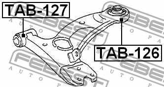 Silent block front lower arm front Febest TAB-127