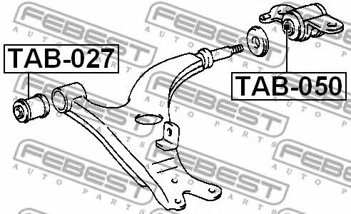 Febest Front lower control arm front bushing – price 33 PLN