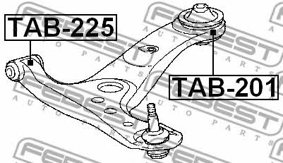 Febest Front lower control arm front bushing – price [object Object] PLN