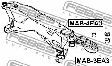 Silent block front subframe Febest MAB-4EA3