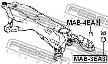 Febest Silent block front subframe – price 18 PLN