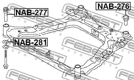 Febest Front subframe silent block – price 65 PLN