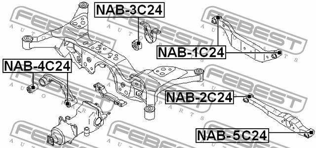 Febest Silent block differential – price 41 PLN