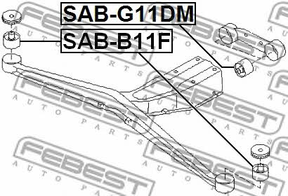 Silent block differential Febest SAB-B11F
