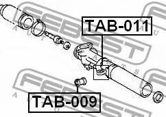 Silent block steering rack Febest TAB-011