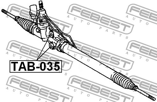 Febest Steering rack bush – price 12 PLN
