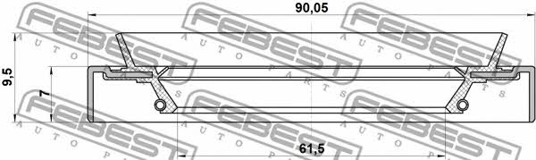Febest Rear wheel hub oil seal – price 15 PLN