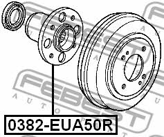 Wheel hub Febest 0382-EUA50R