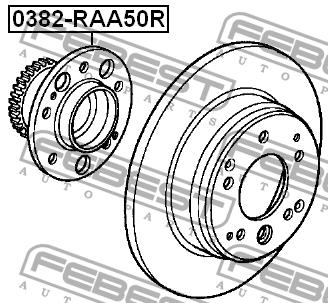 Rear wheel hub Febest 0382-RAA50R