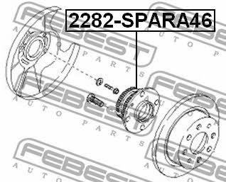 Wheel hub Febest 2282-SPARA46