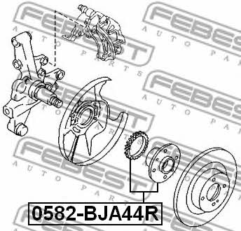 Rear wheel hub Febest 0582-BJA44R