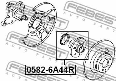 Rear wheel hub Febest 0582-6A44R