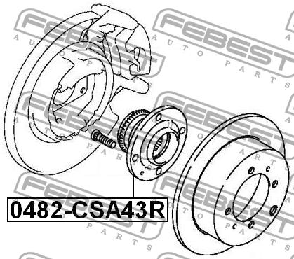 Rear wheel hub Febest 0482-CSA43R