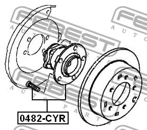 Rear wheel hub Febest 0482-CYR