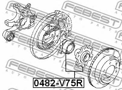 Febest Rear wheel hub – price [object Object] PLN