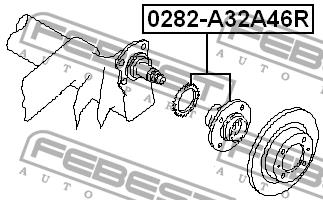 Rear wheel hub Febest 0282-A32A46R