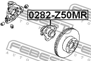 Wheel hub Febest 0282-Z50MR