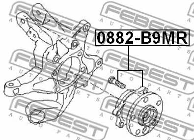 Rear wheel hub Febest 0882-B9MR