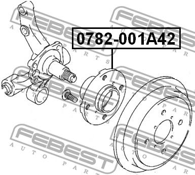 Wheel hub Febest 0782-001A42