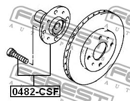 Febest Wheel hub front – price 109 PLN
