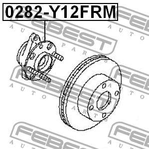 Wheel hub front Febest 0282-Y12FRM