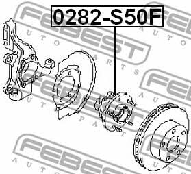 Febest Wheel hub with front bearing – price 380 PLN