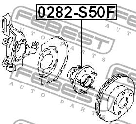 Wheel hub with front bearing Febest 0282-S50F