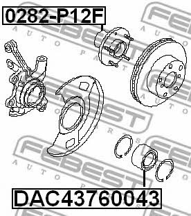 Febest Wheel hub front – price 141 PLN