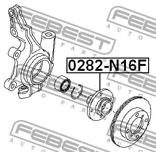 Febest Wheel hub front – price 133 PLN