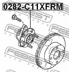 Wheel hub front Febest 0282-C11XFRM
