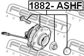 Wheel hub front Febest 1882-ASHF
