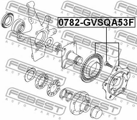 Wheel hub front Febest 0782-GVSQA53F
