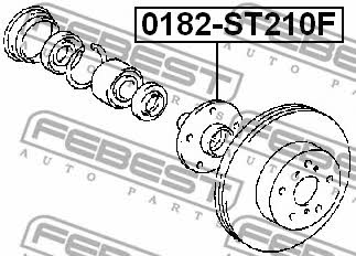 Wheel hub front Febest 0182-ST210F