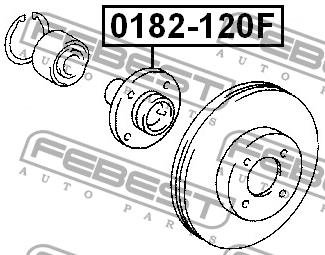 Wheel hub front Febest 0182-120F