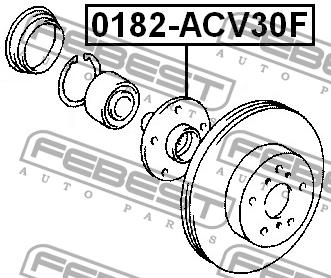 Febest Wheel hub front – price 161 PLN
