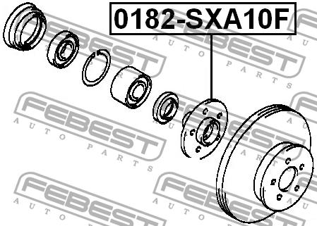 Wheel hub front Febest 0182-SXA10F
