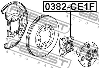 Febest Wheel hub front – price 138 PLN