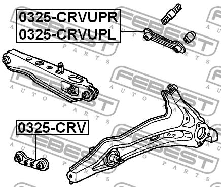 Rear lever upper transverse right Febest 0325-CRVUPR