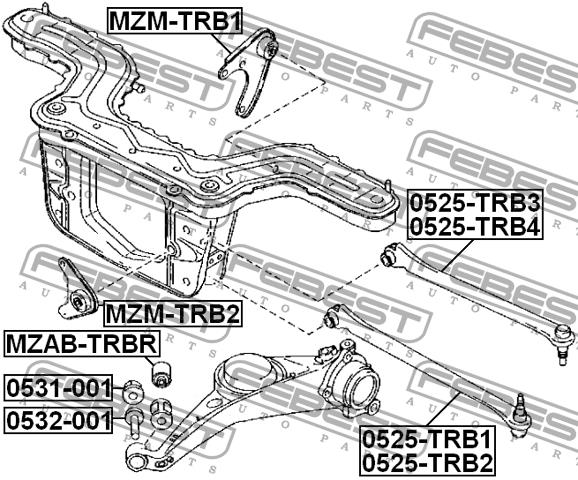 Febest Traction rear transverse – price 175 PLN