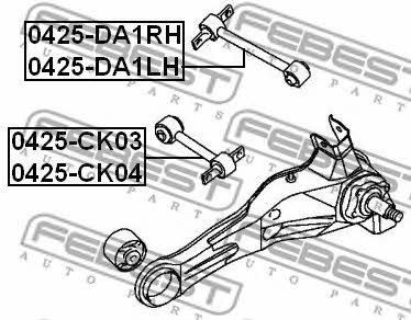 Febest Rear lever upper transverse right – price 83 PLN