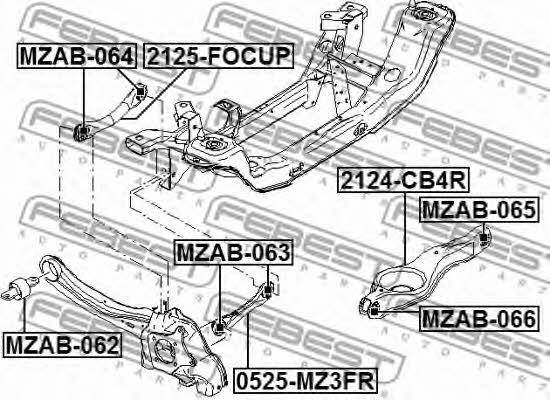 Traction rear transverse Febest 2125-FOCUP