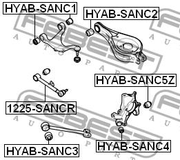 Traction rear transverse Febest 1225-SANCR