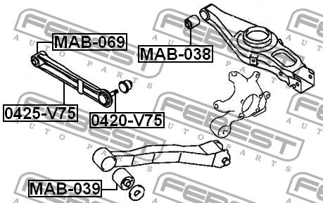 Febest Lever rear transverse – price 129 PLN