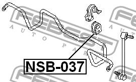 Front stabilizer bush Febest NSB-037