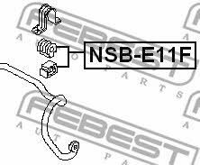 Front stabilizer bush Febest NSB-E11F