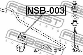 Front stabilizer bush Febest NSB-003