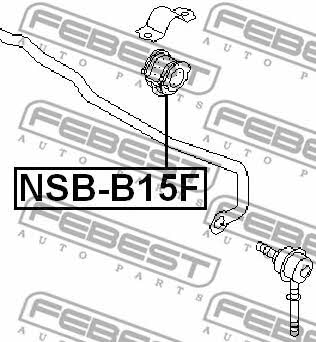 Front stabilizer bush Febest NSB-B15F